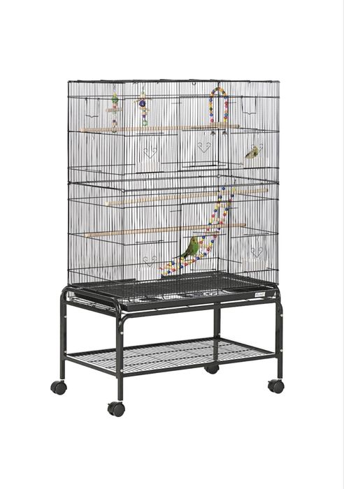 Colivie pentru pasari mari medii mici, otel, 79 x 49 x 133 cm