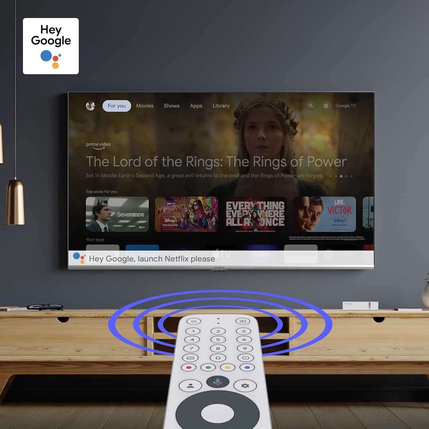 Нов, тестван Strong LEAP-S3+ Google TV UHD BOX, TV smart, 4K, 3840 x..