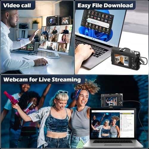 Нова компактна Влог камера 4K 48MP с въртящ екран и зарядна станция