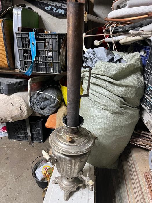 Медный самовар на дровах