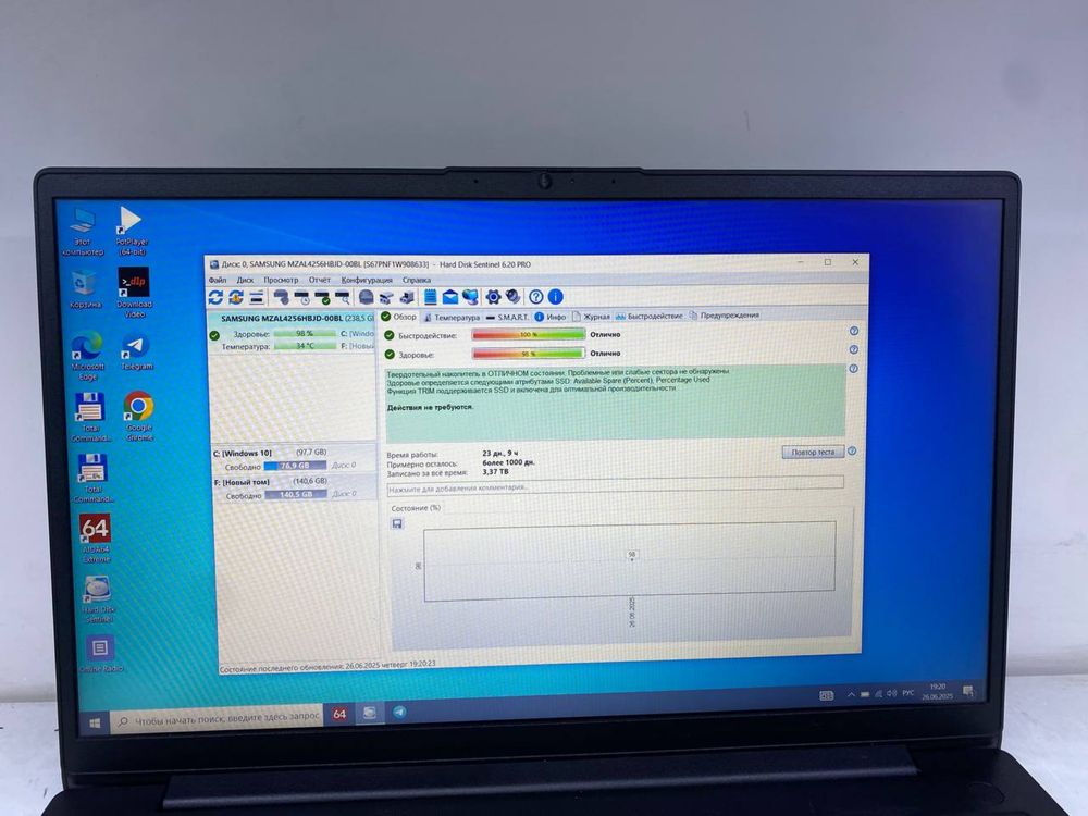lenovo 23 kun ishlatilgan ideal holatdagisi keldi ssd lik qotmidigani