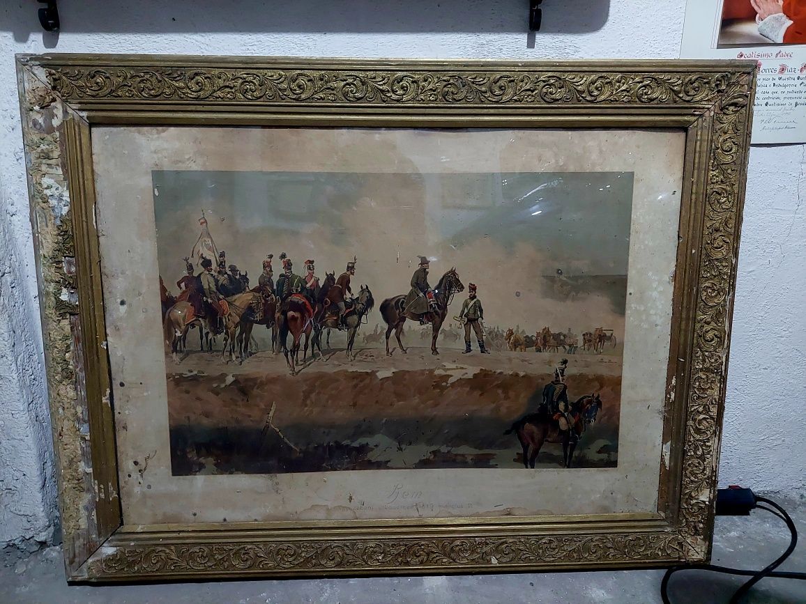 tablou 1849 generalul Bem litografie 117cm/90cm