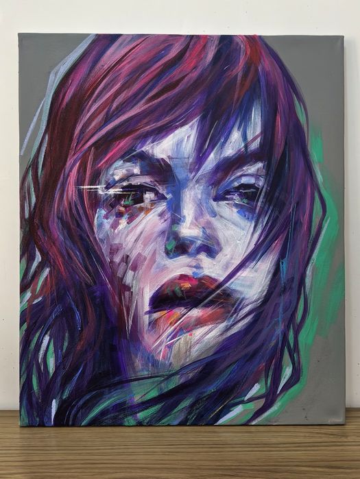 Портрет девушки. 50-40 см. Холст, акрил
