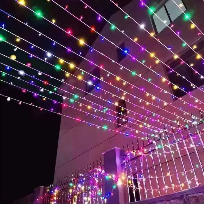 Instalație Liniară de Crăciun 16m cu 200 LED-uri Multicolore, Fir Tran