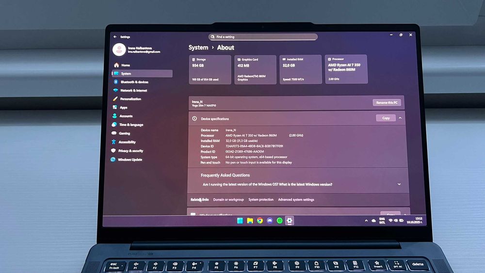 Лаптоп Lenovo Yoga Slim 7