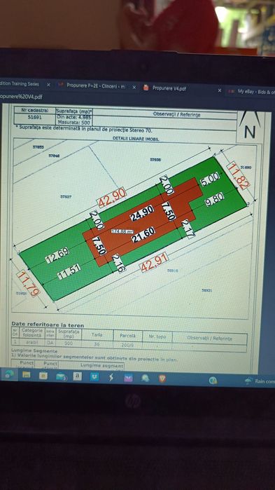 Vând Teren Intravilan 500mp Comuna Clinceni  POT35%** + Container **