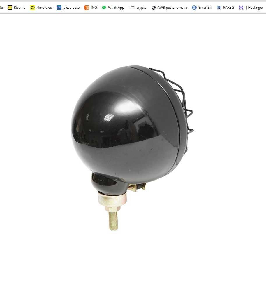 Far moto Scrambler Cafe Racer , nou cu grilaj protectie