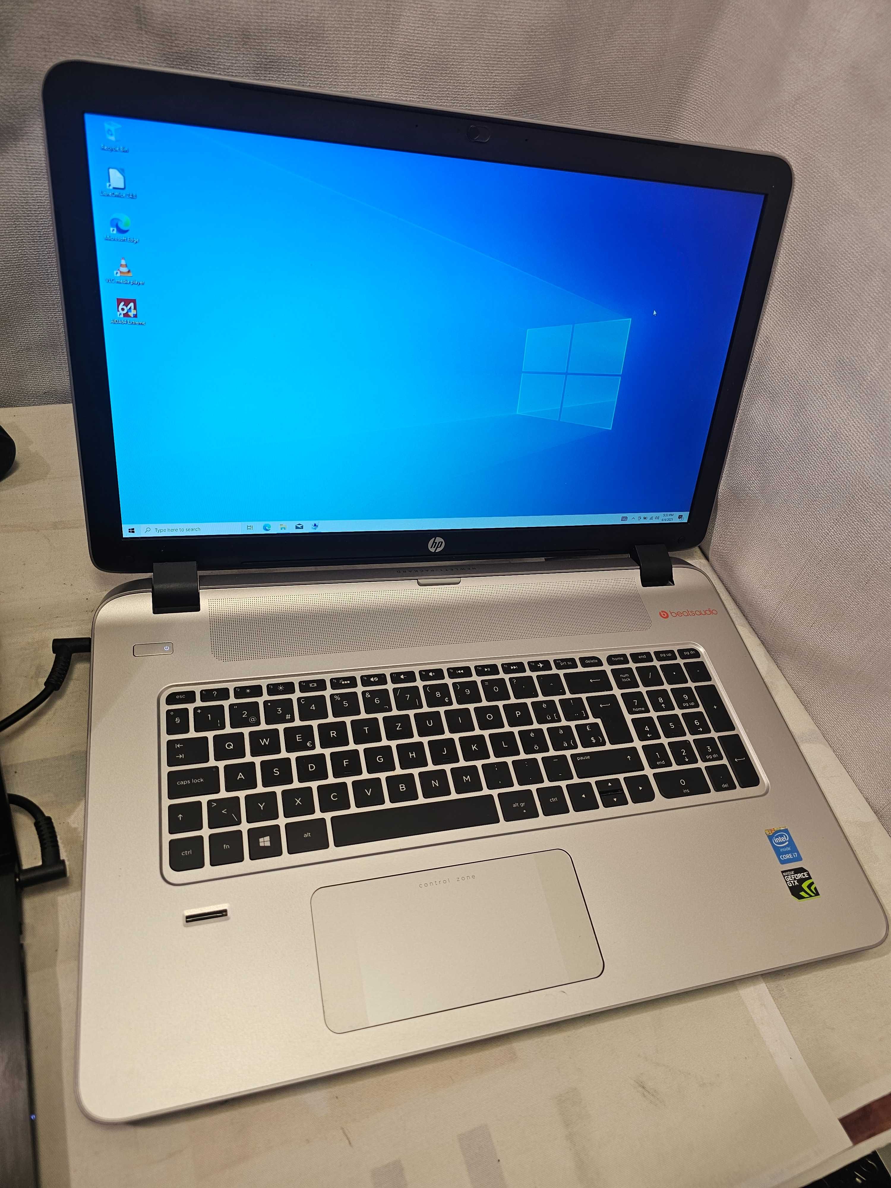 Laptop gaming office HP Envy "17 i7-4510 16gb 250SDD 1TB GTX 850