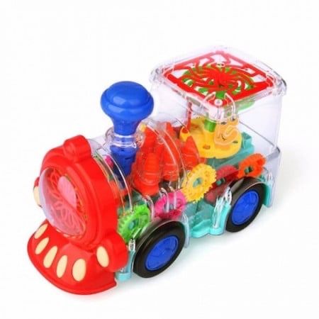 Locomotiva de jucarie, colorata, cu sunete si lumini, NOU