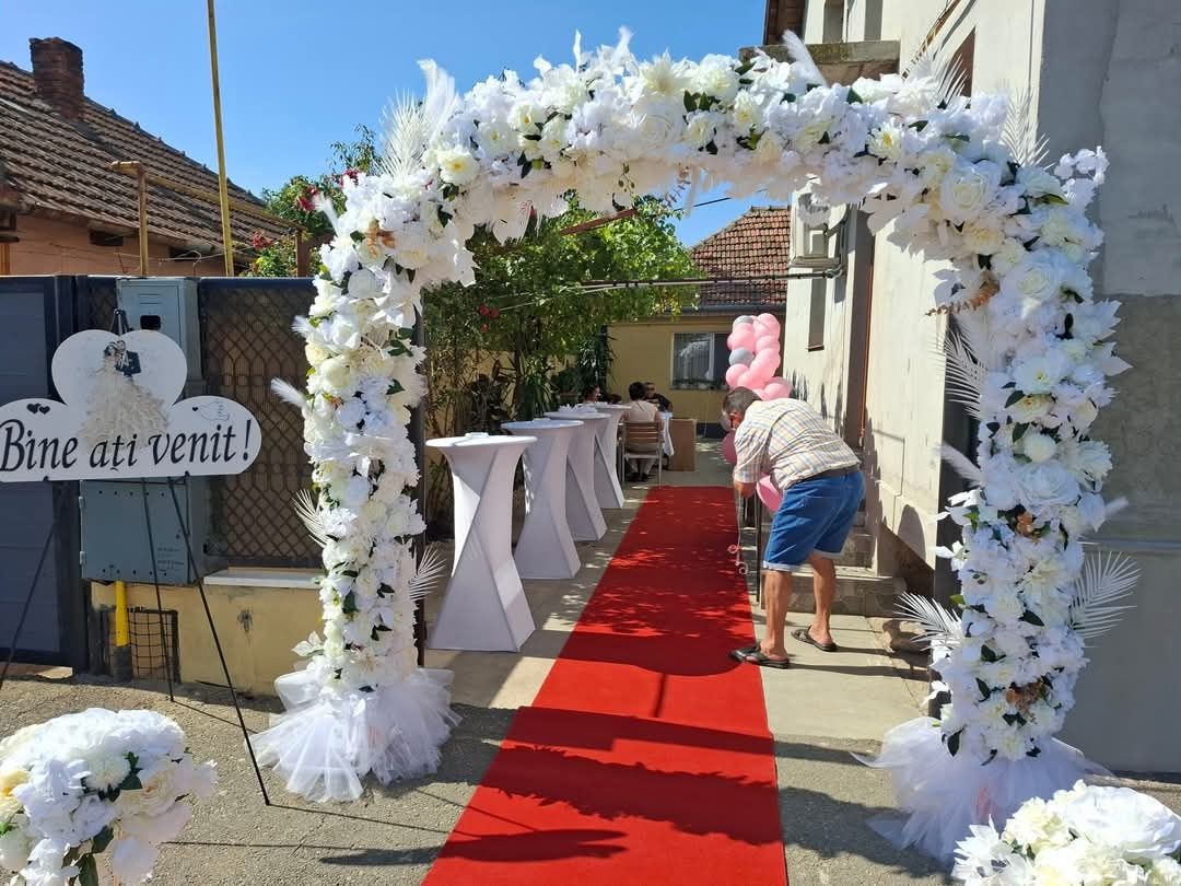Decor nuntă- curți,mașini
