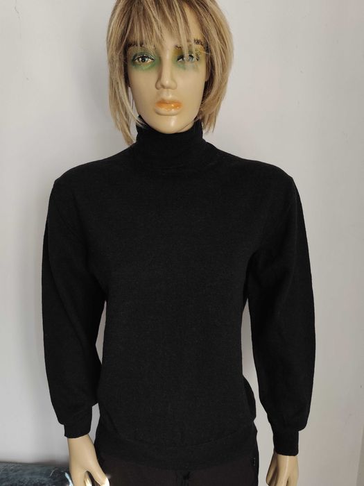 Bluza din lina pura virgina neagra Invidiauomo-masura 40-42-Noua!