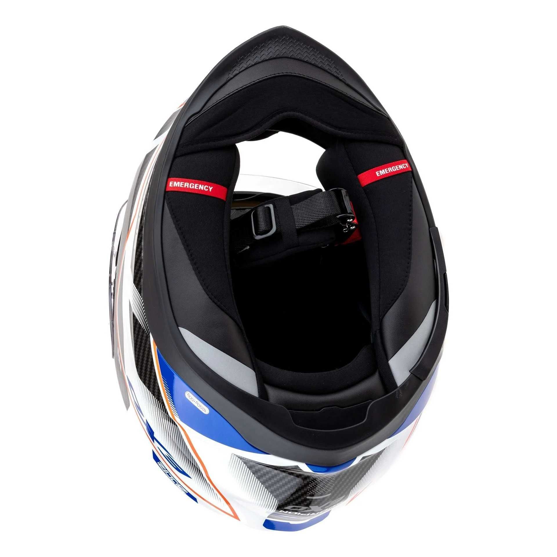 Мото Каска SCORPION EXO-520 EVO AIR LENA White/Blue,очила,