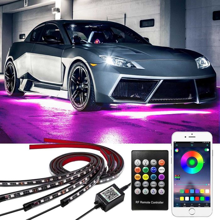 Екстериорна RGB Светлина С Дистанционно ,Автомобил,Мотор,Лодка,Джанти
