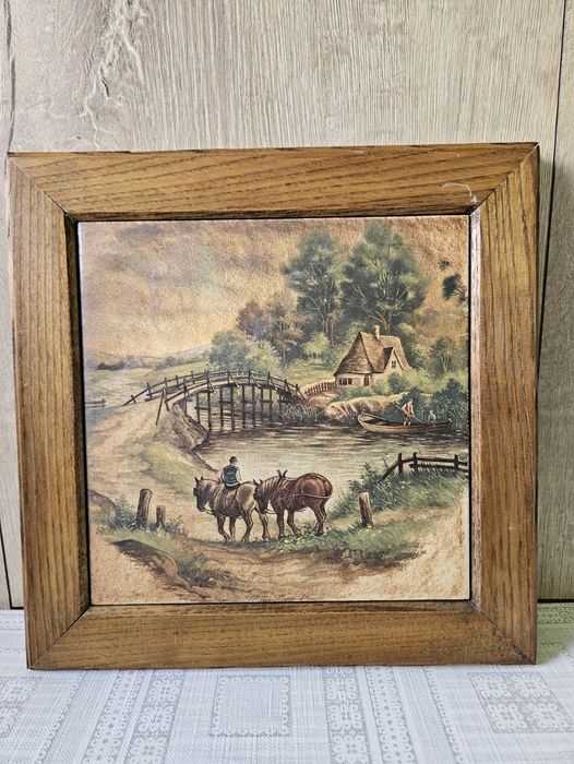 Lucrare ceramică,semnată (I.C. Vand Hunnik