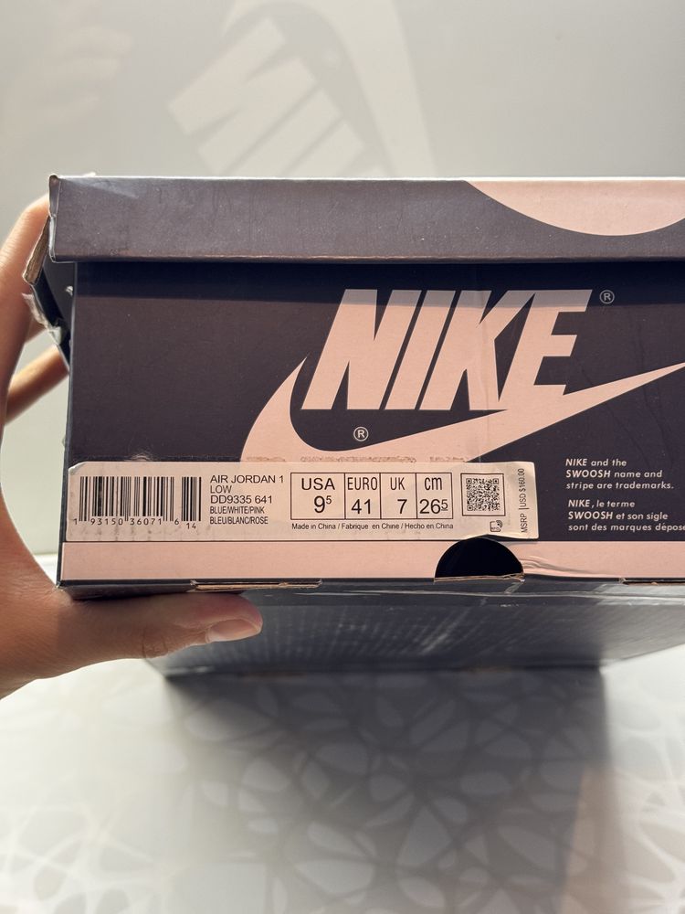 Jordan 1 Retro High OG Atmosphere 41 Номер Кецове + Кутия