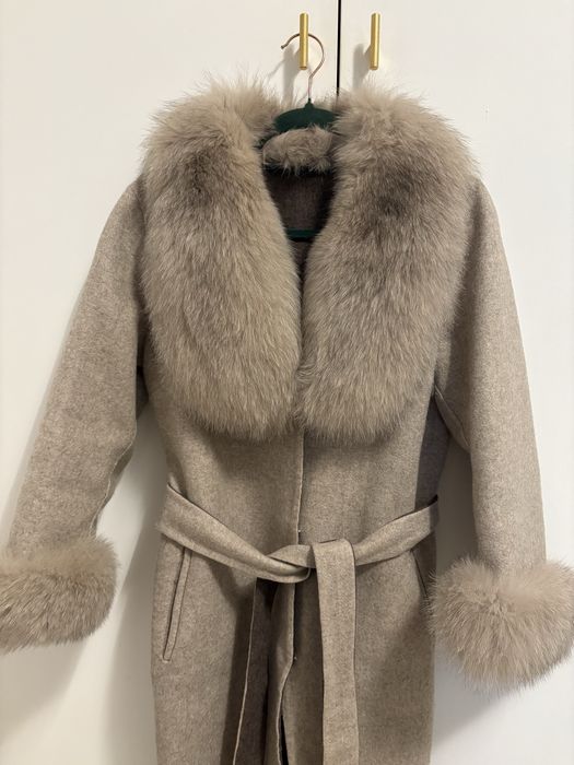 Palton alpaca si vulpe M