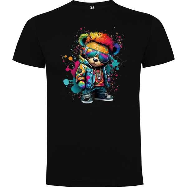 Нова детска тениска с Мече - Hip Hop (RALPH BEAR) в бял или черен цвят