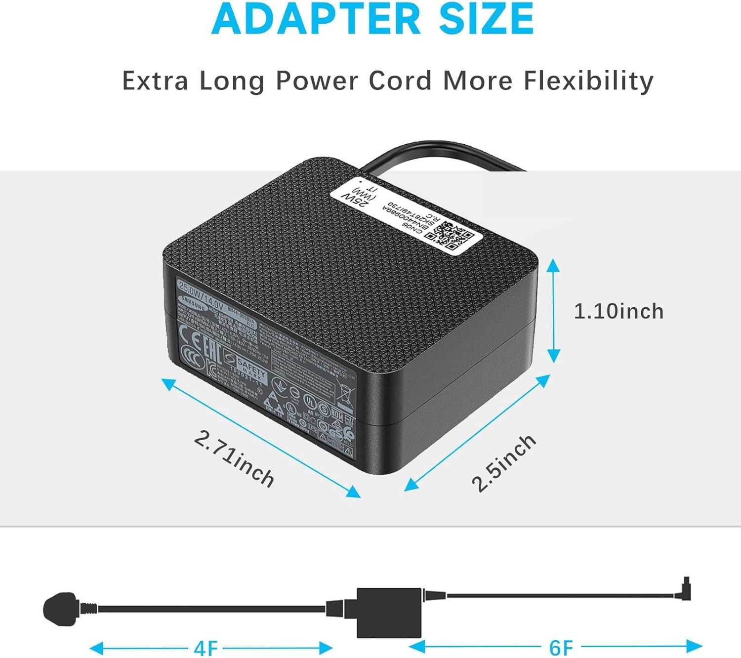 25W зарядно за монитор Samsung A2514_MPNL, 14V/1.79A AC
