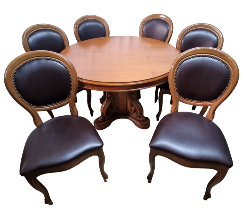 Masa cu scaune din lemn masiv IMPECABILE