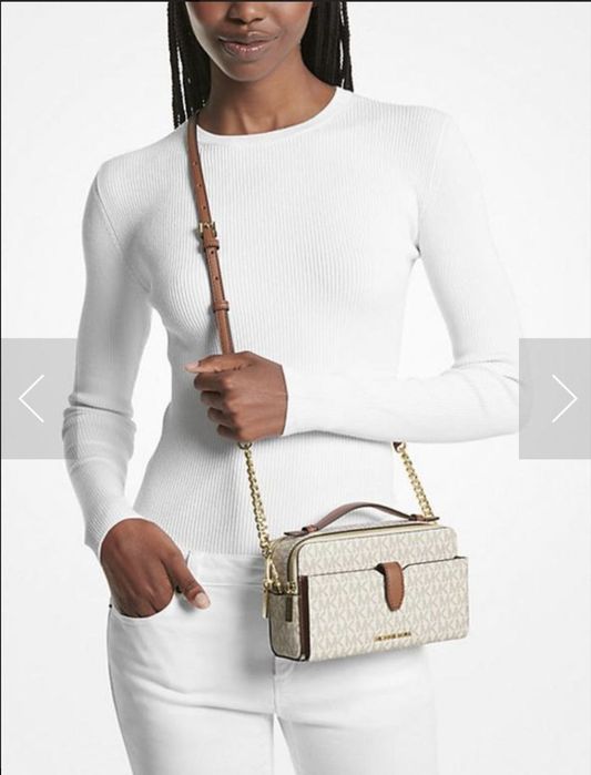 Дамска чанта Michael Kors Jet Set Item Vanilla