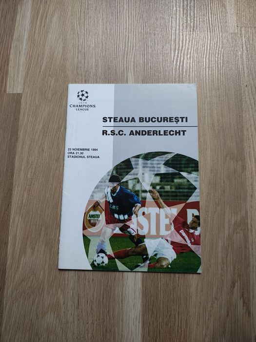 Program meci Steaua Bucuresti - Anderlecht, UCL 1994