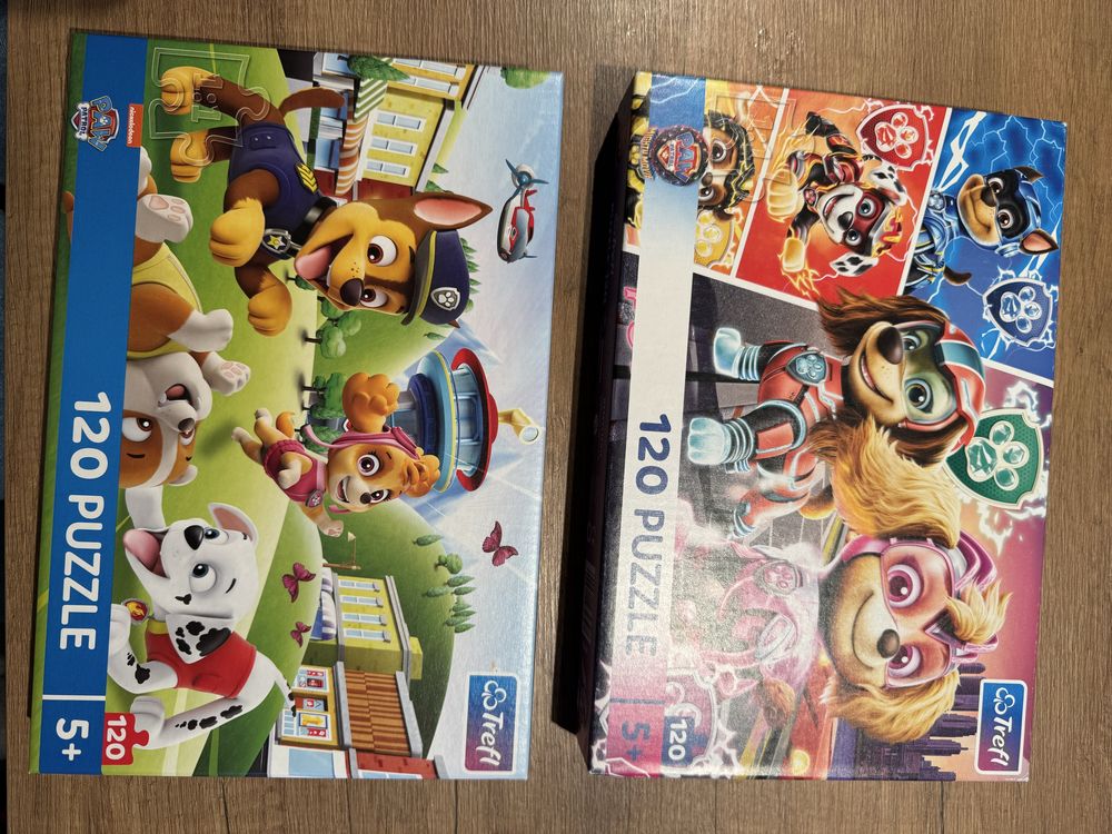 Vand lot 2 puzzle-uri Paw Patrol cu 120 piese