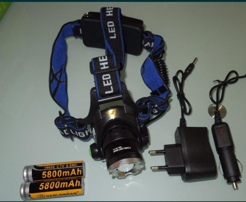 Lanterna frontala de putere mare led CREE XML T6 model cu detasare