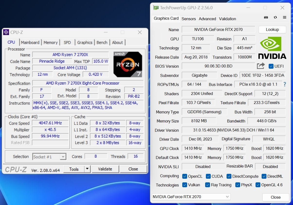 PC Gaming SILENT/RTX 2070/Ryzen 7 2700X/16GB DDR4 3000MHz/SSD + HDD