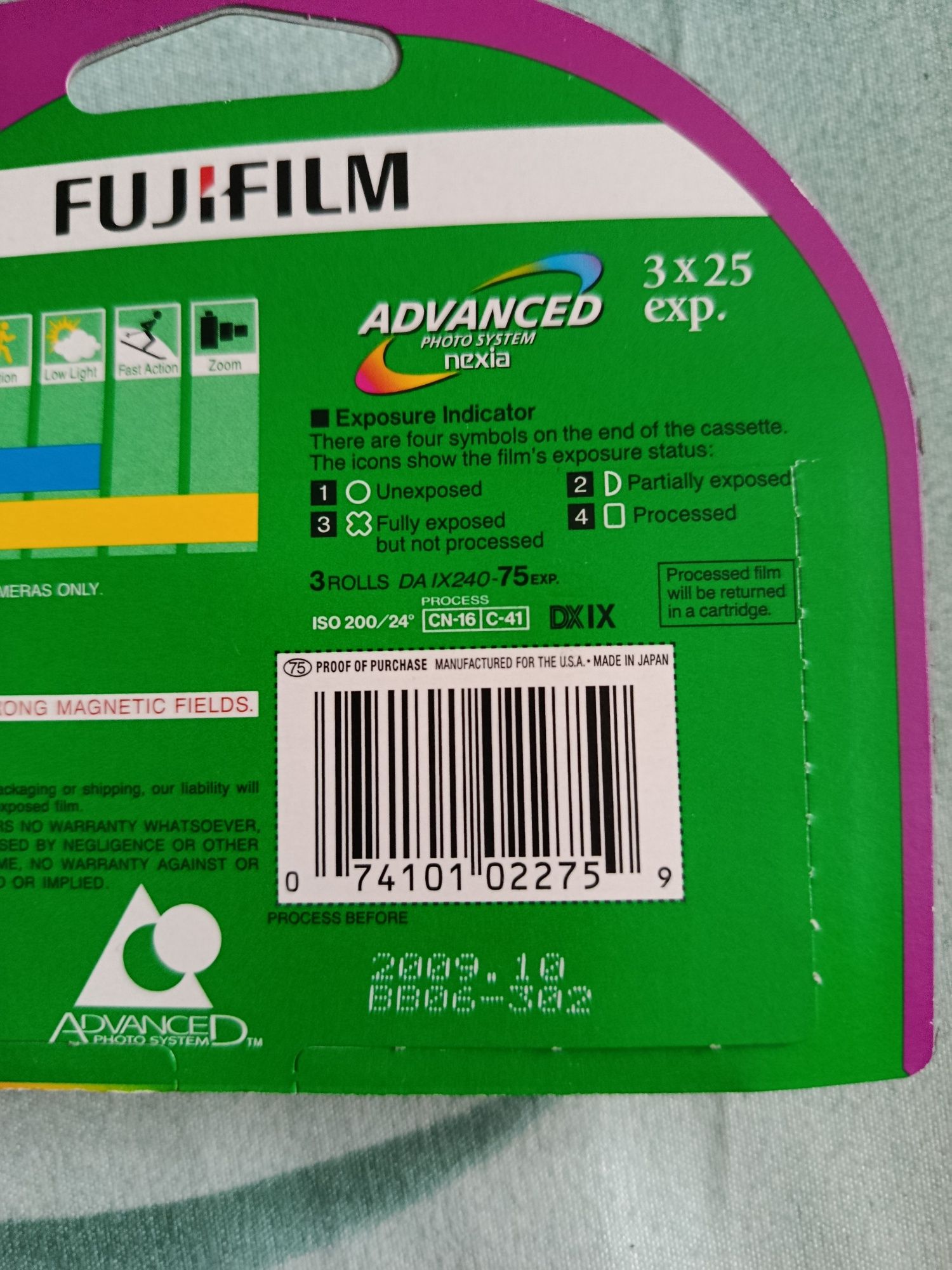 FUJIFILM Advance Photo Sistem Nexia 200 Color 24 mm Made in Japan