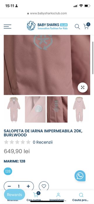 Combinezon iarna Colour kids