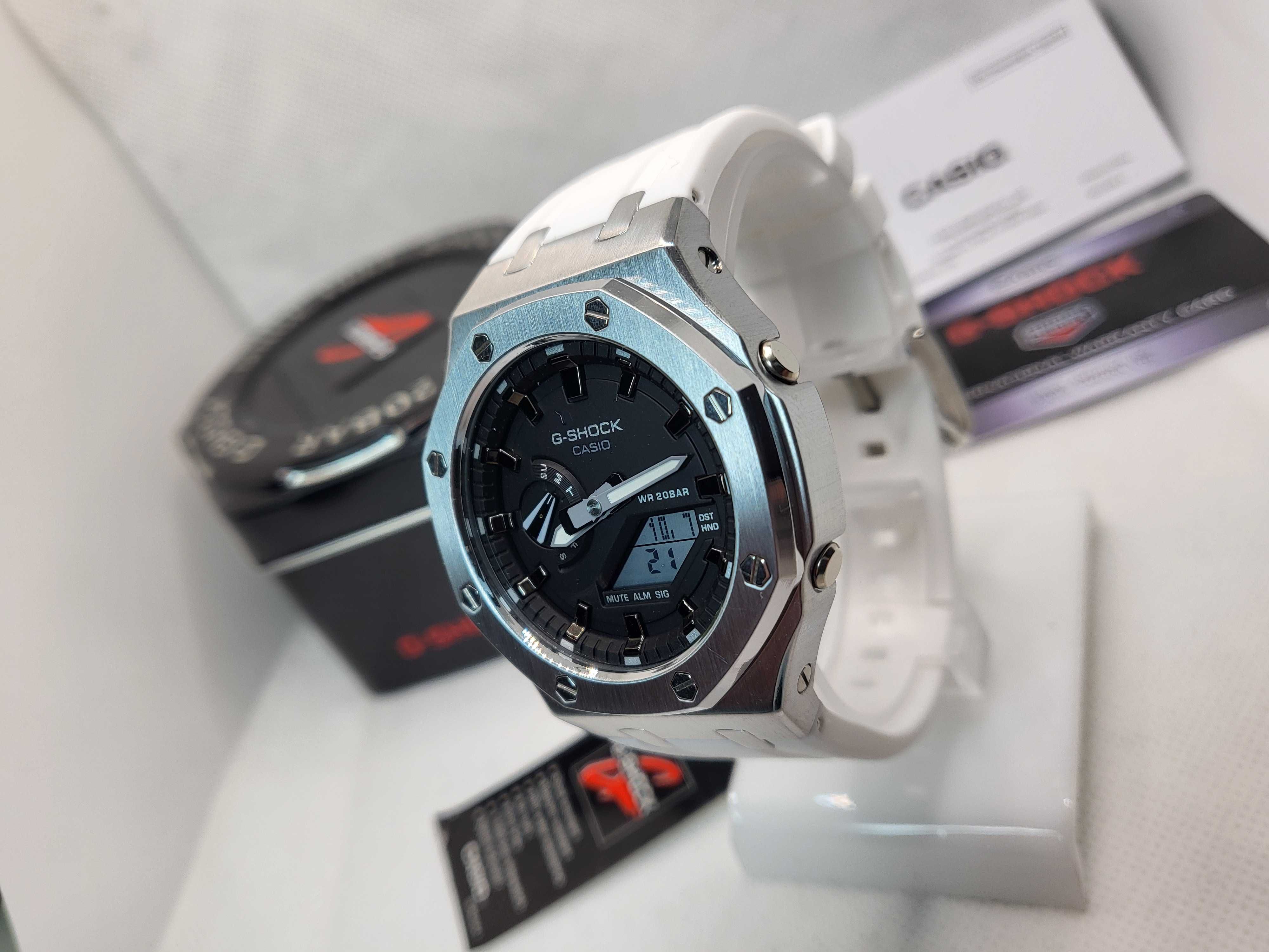 Ceas Casio g shock Royal Casioak GMA-2100 white, Garantie 2 ani