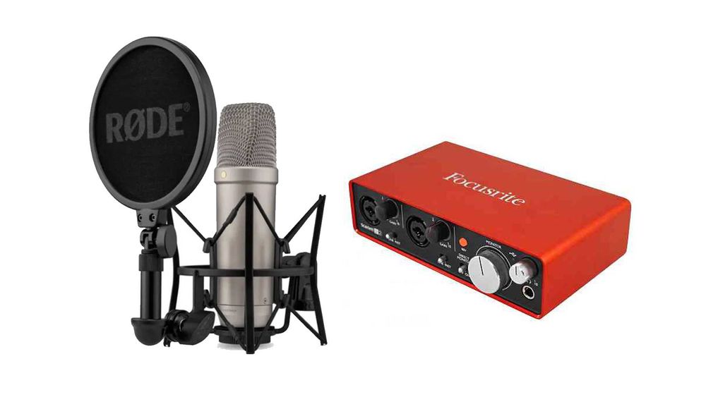 Микрофон RODE NT1 и Внешняя звуковая карта Focusrite Scarlett