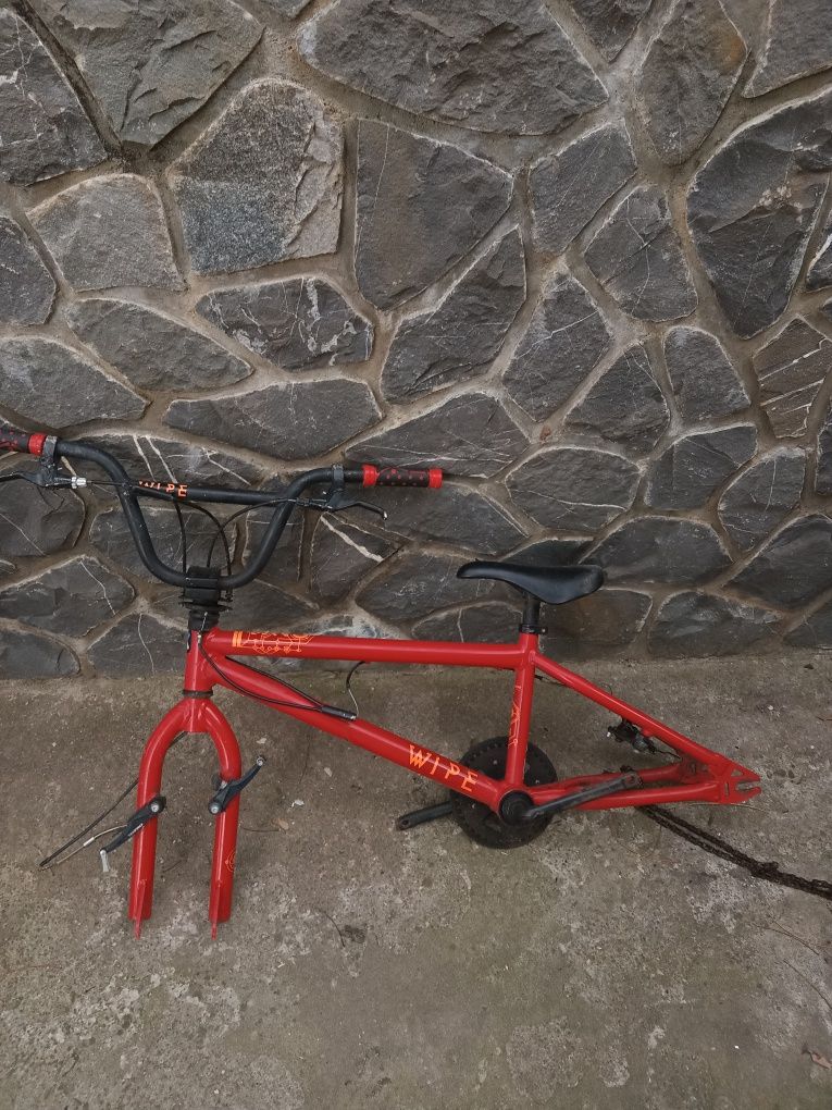 Bicicleta Cadru BMX Wipe Rosu