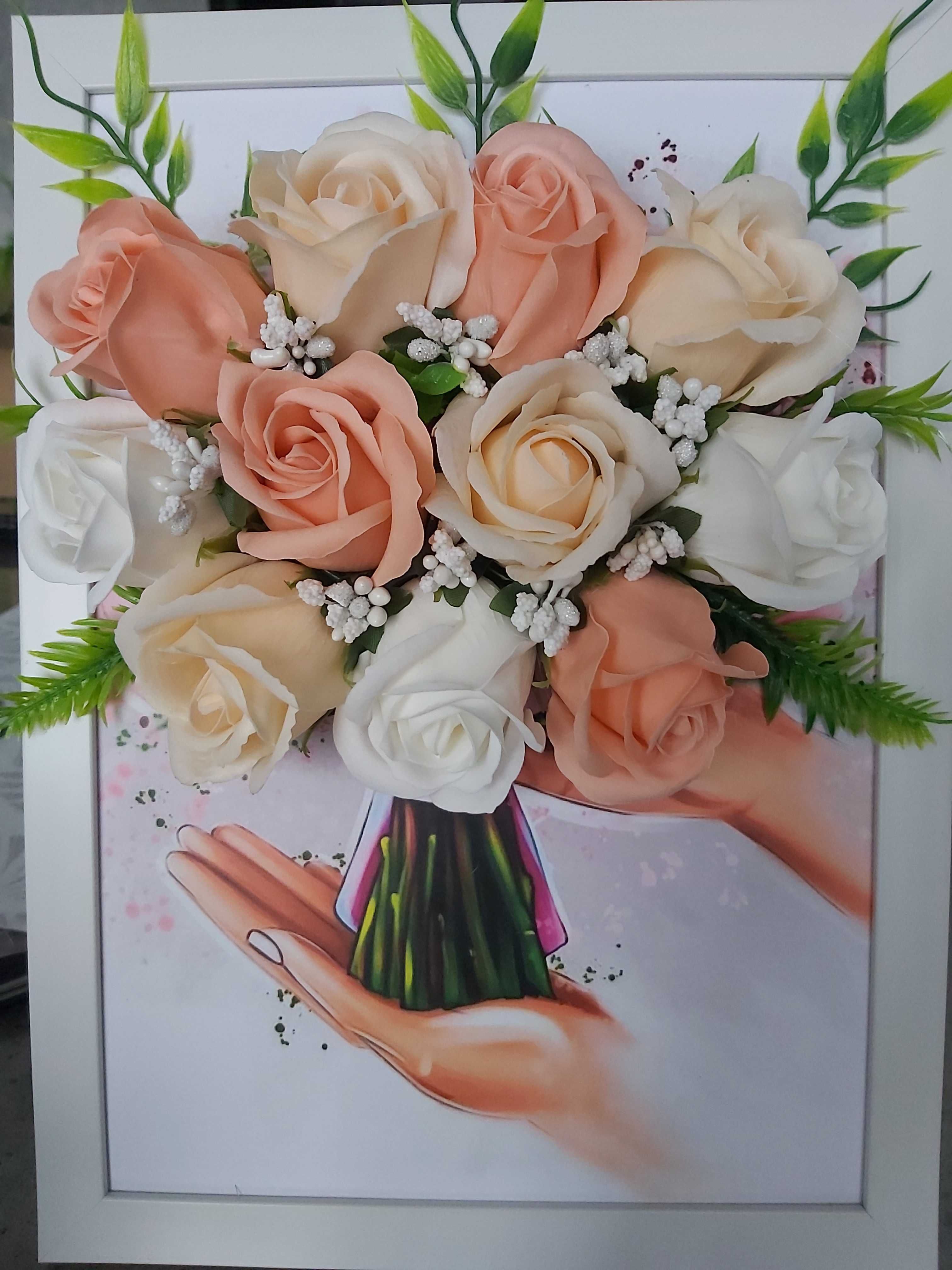 3D Картина със сапунени цветя