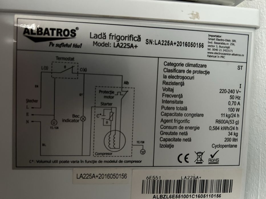 Vand lada frigorifica Albatros