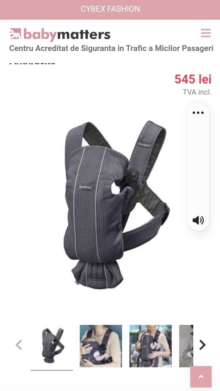 Marsupiu BabyBjorn ergonomic