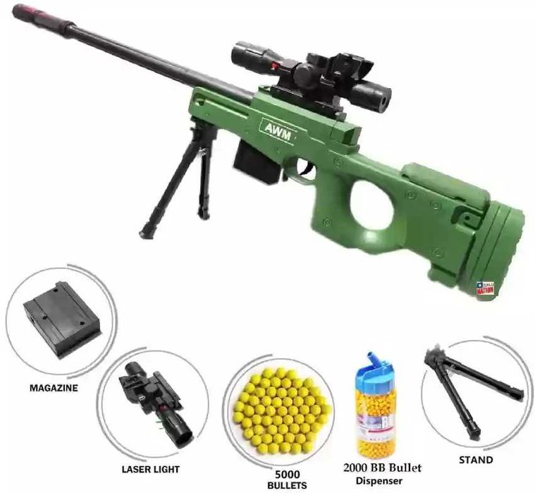 Super pusca sniper L96 cu bile gel inofensive,bile incluse,luneta.