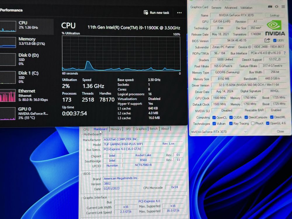 PC Gaming RTX 3070 i9 11900k