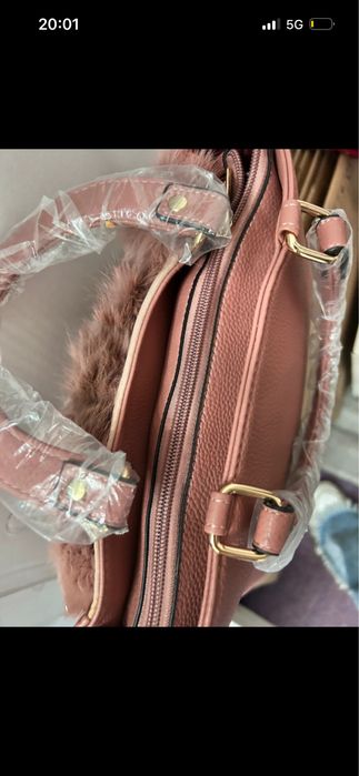 Geanta blana naturala