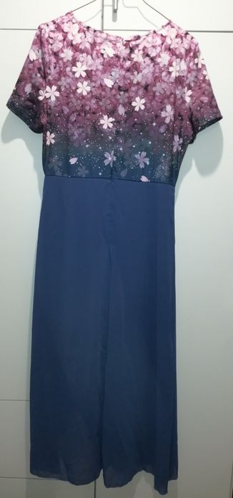 Лятна рокля синя с цветя