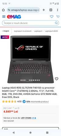 Asus Rog gl752vw