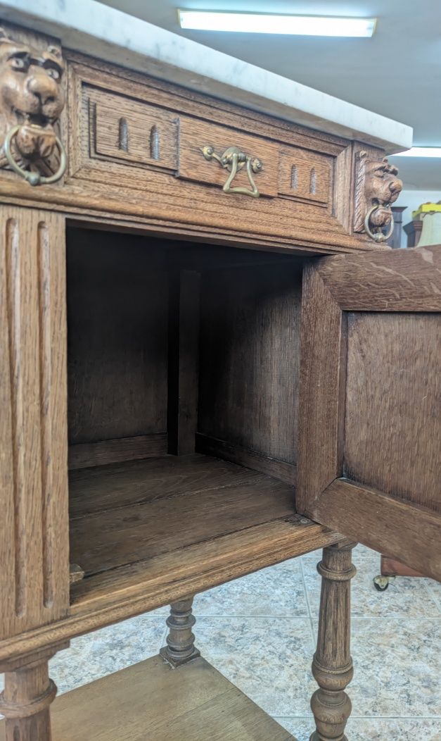 Антикварно шкафче с мраморен плот