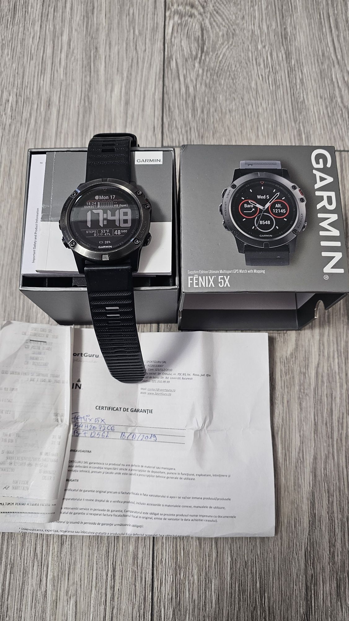 Ceas Garmin fenix 5x saphire