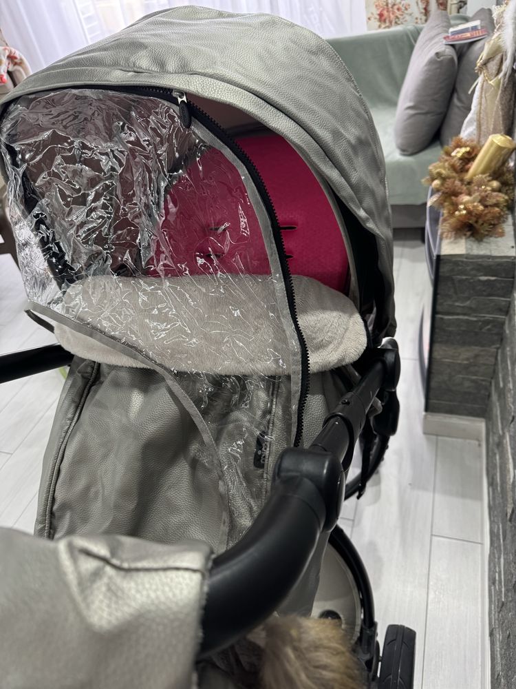 Carucior MimaXari, 3 in 1 + husa de iarna, manusi si husa de ploaie