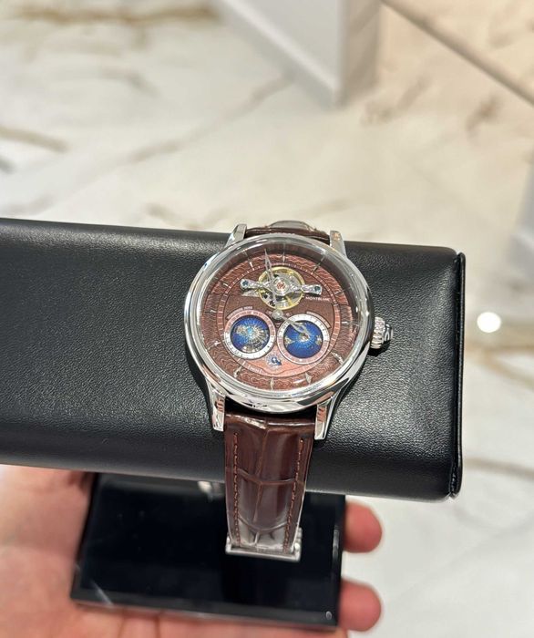 montblanc tourbillionсребро/кафе