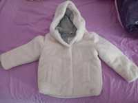Бяло палто за момиче 3-4г 104см Primark