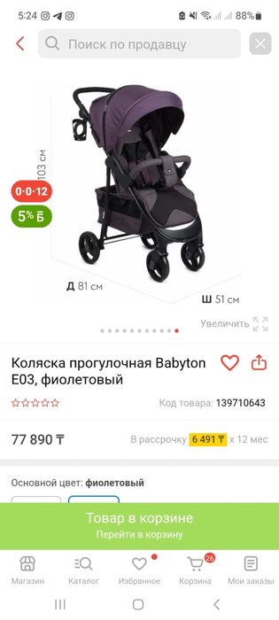 Коляска прогулочная