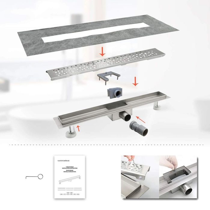 Душ-канал SaniteModar 60 см,