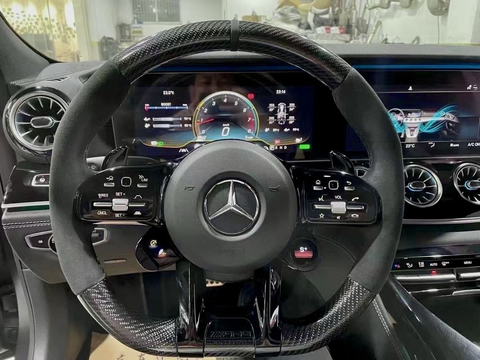 Volan Mercedes AMG custom | carbon alcantara padele | GLE GT C E S CLS
