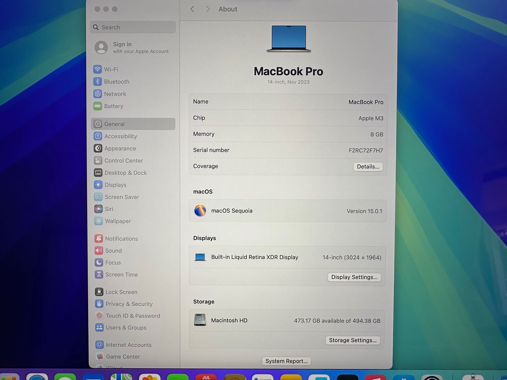 MacBook Pro 14" M3 8-CPU, 10-GPU, 8GB RAM, 512GB SSD,ГАРАНЦИЯ